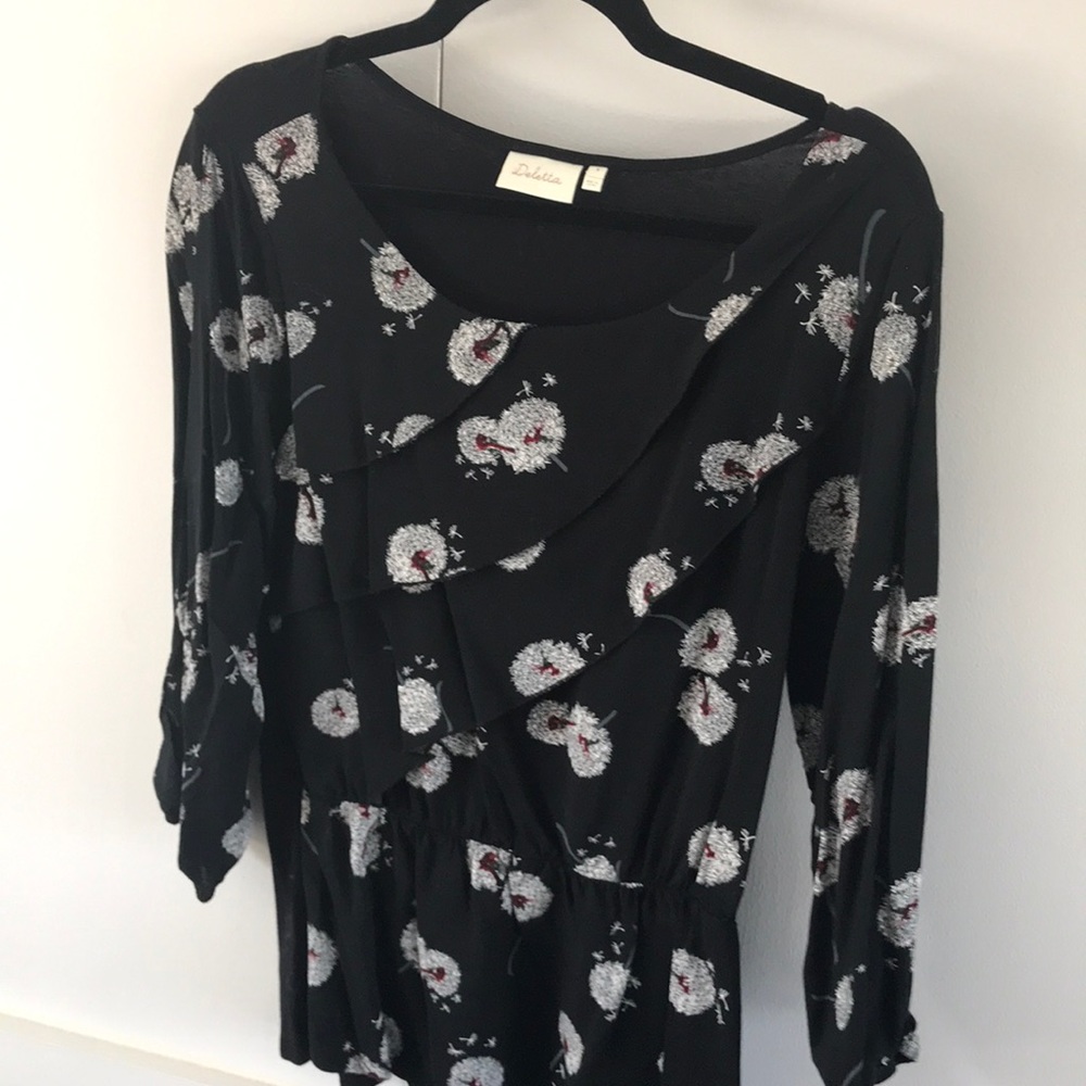 Anthropologie Deletta blouse with open sleeves